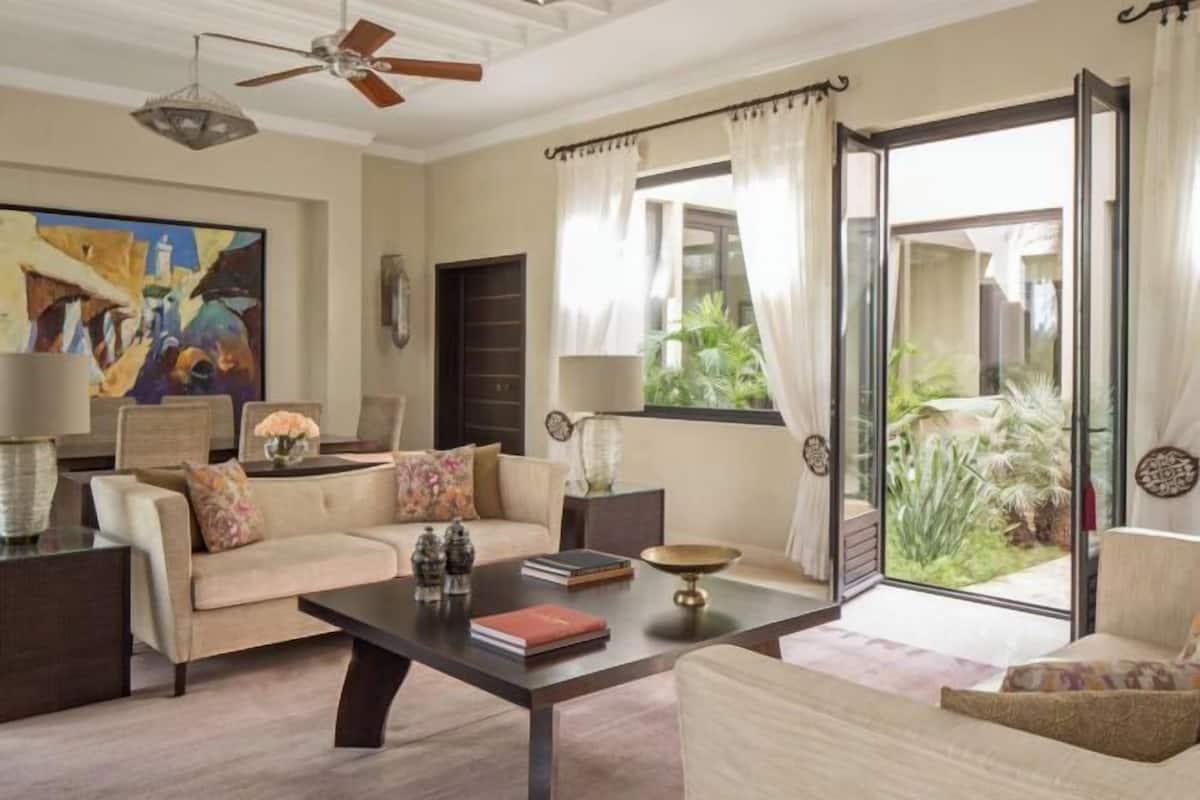 Living area | 40-inch LED TV with satellite channels, TV, DVD player