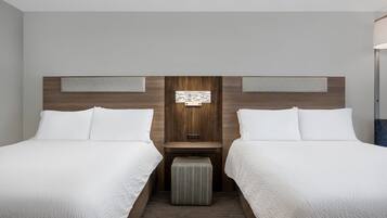 In-room safe, desk, laptop workspace, blackout curtains