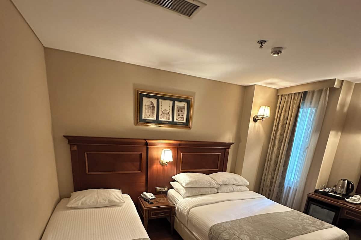 Economy Triple Room | Premium bedding, minibar, in-room safe, desk