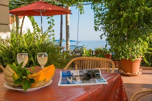 Suite Studio, terrasse, vue mer | Vue sur la plage/l’océan
