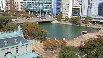 Vue depuis lâhĂ©bergement