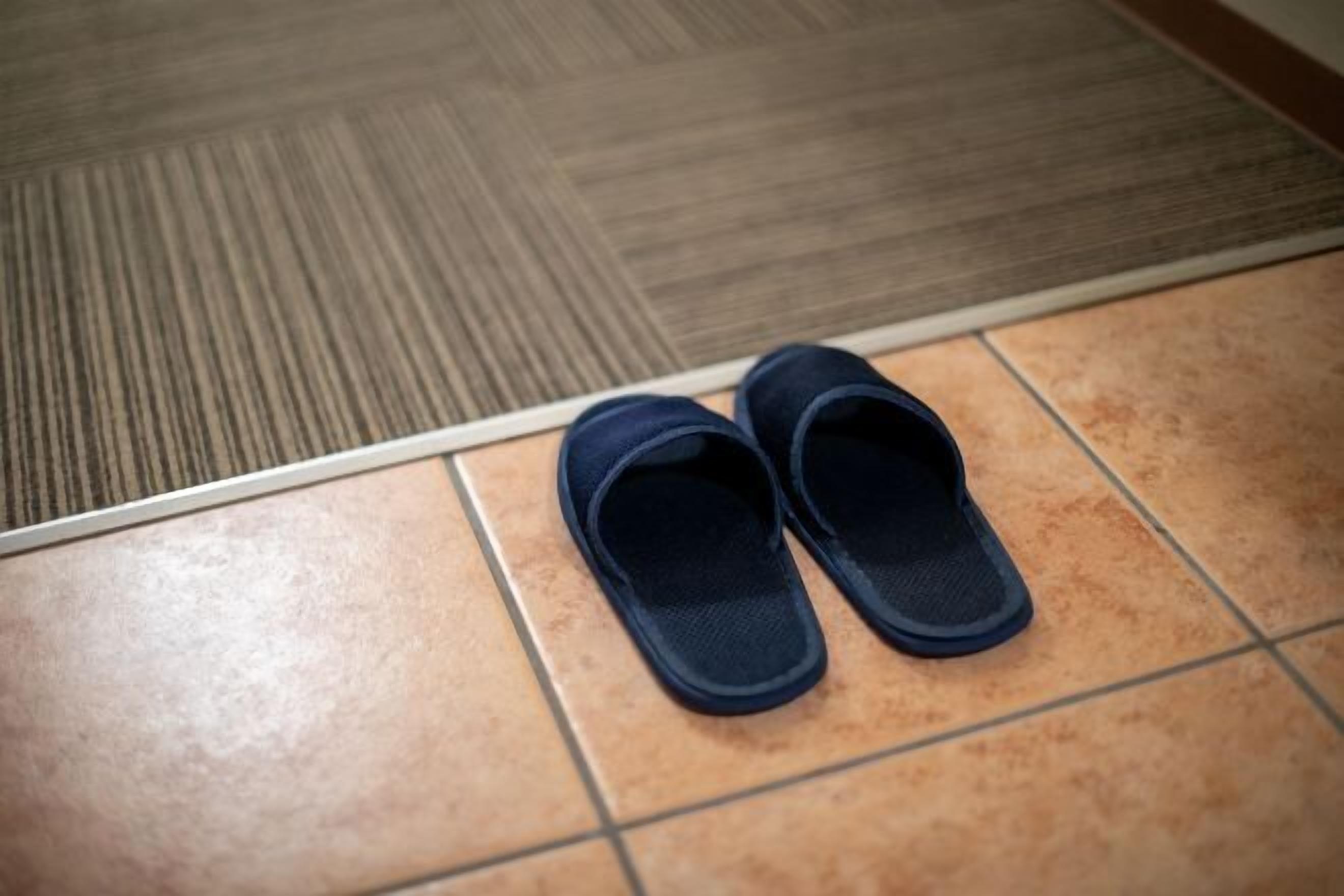 Combined shower/tub, free toiletries, hair dryer, bathrobes