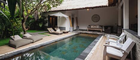 Deluxe Villa, 2 Bedrooms, Pool View | Minibar, in-room safe, individually decorated, individually furnished