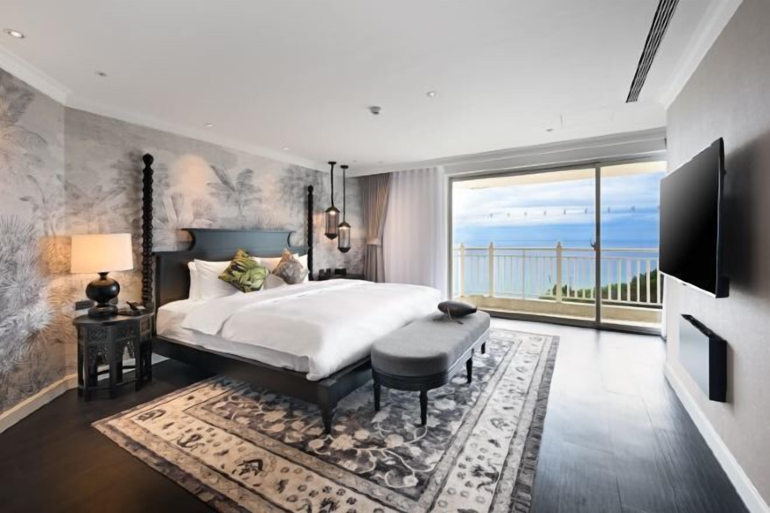 Premium bedding, down comforters, Select Comfort beds, minibar