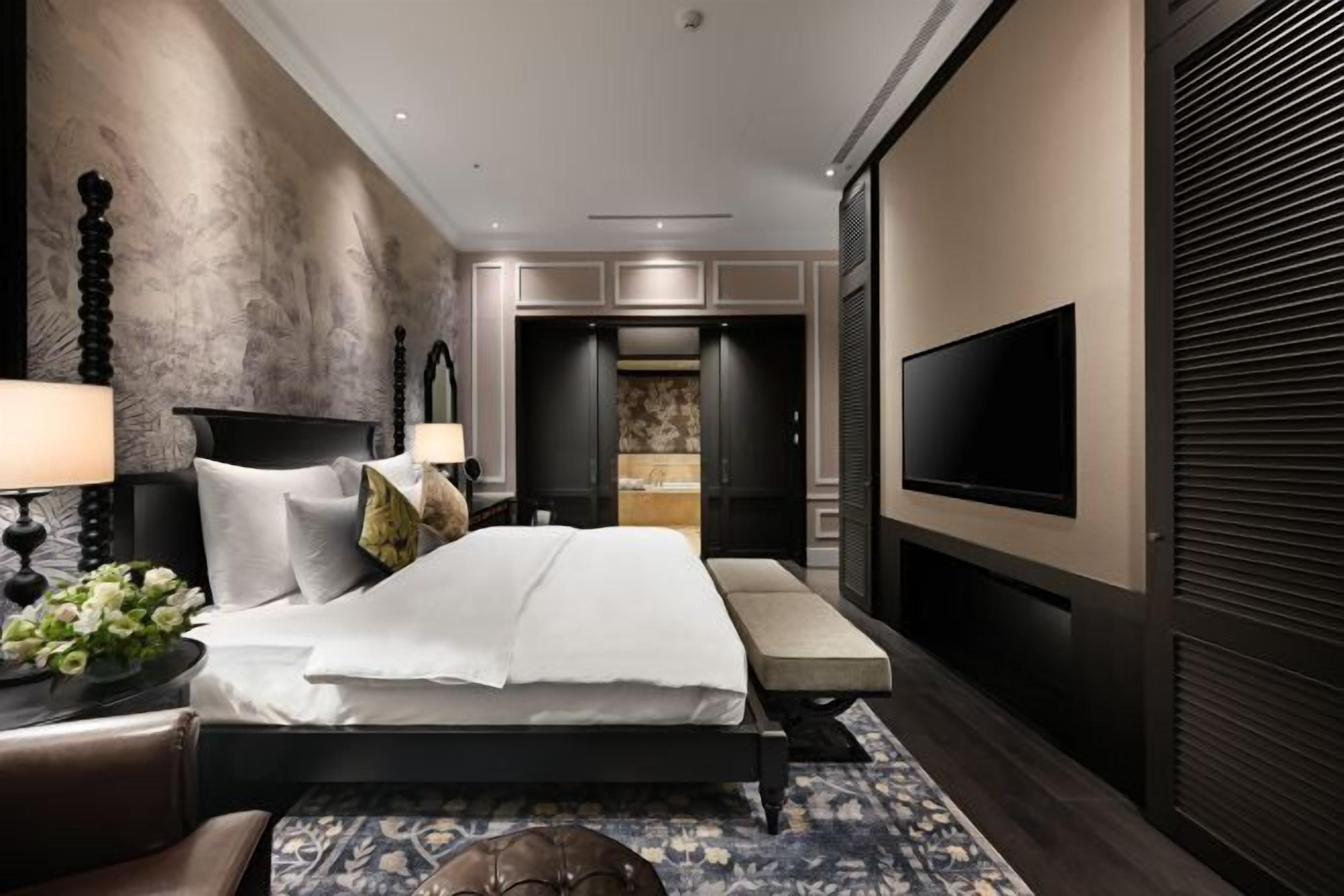 Premium bedding, down comforters, Select Comfort beds, minibar