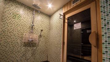 Sauna seca, banheira de hidromassagem, sauna a vapor