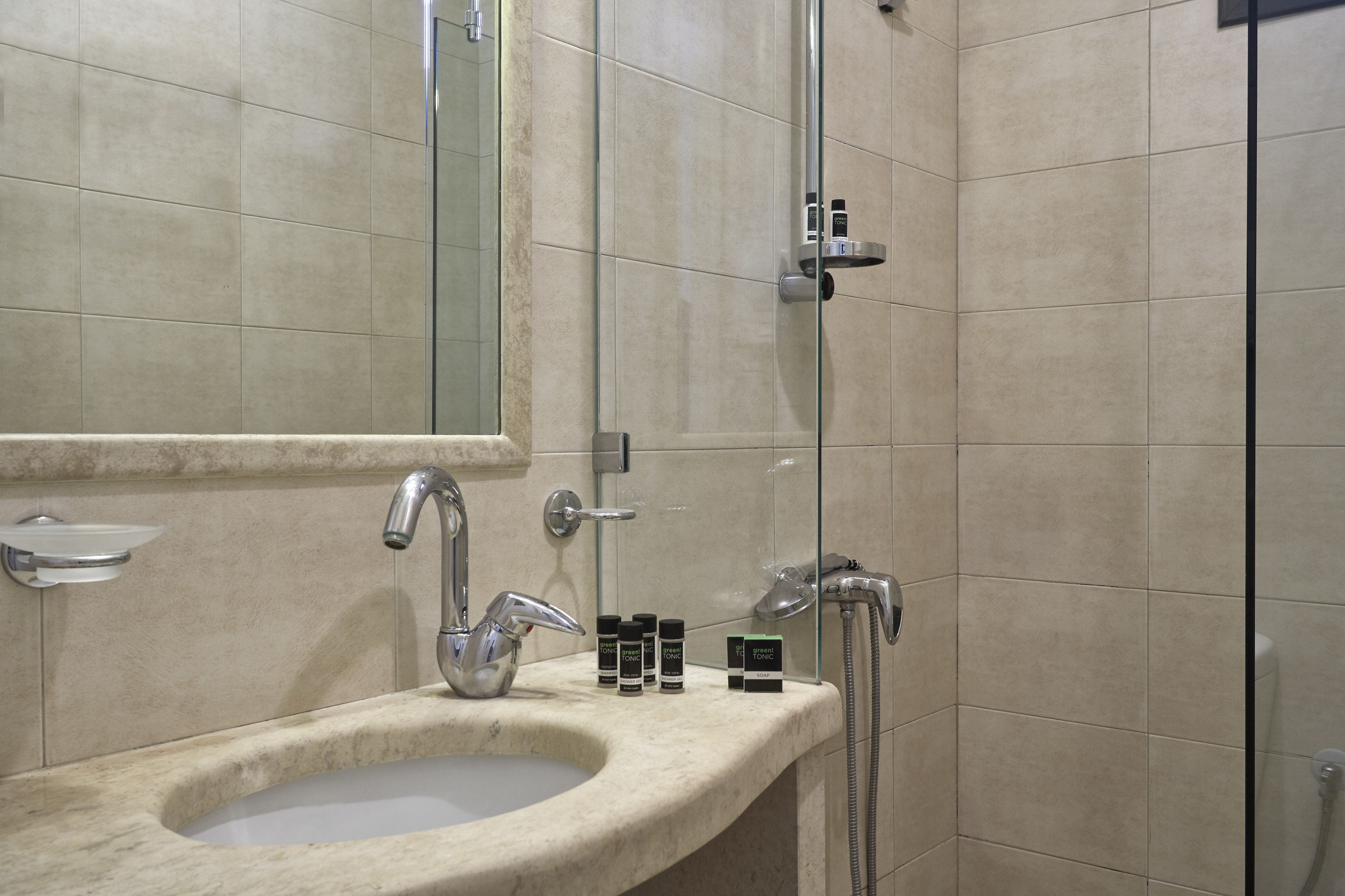 deluxe double or twin room | bathroom shower