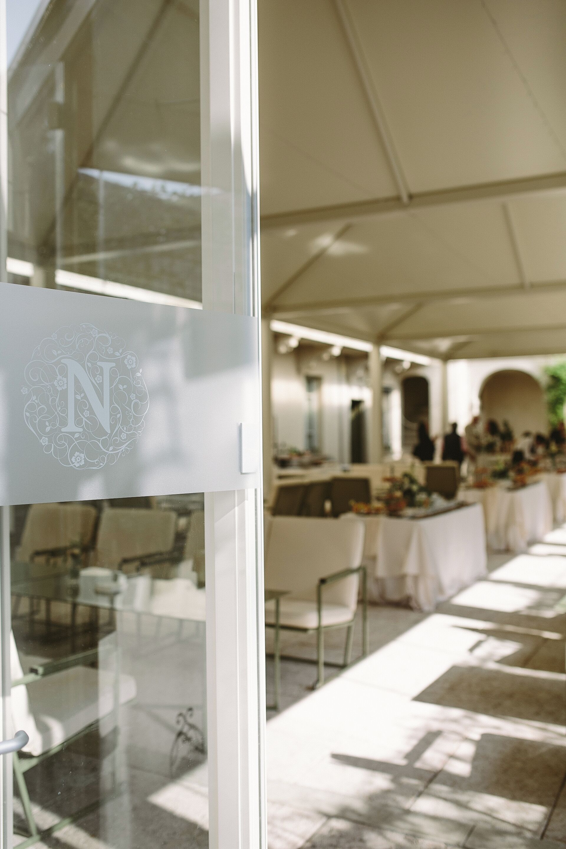 outdoor banquet area