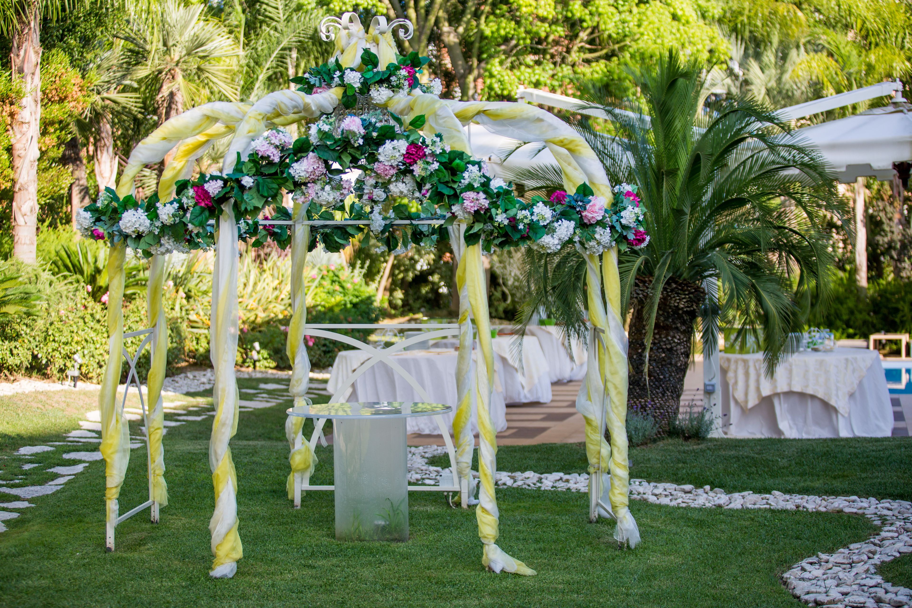 outdoor wedding area