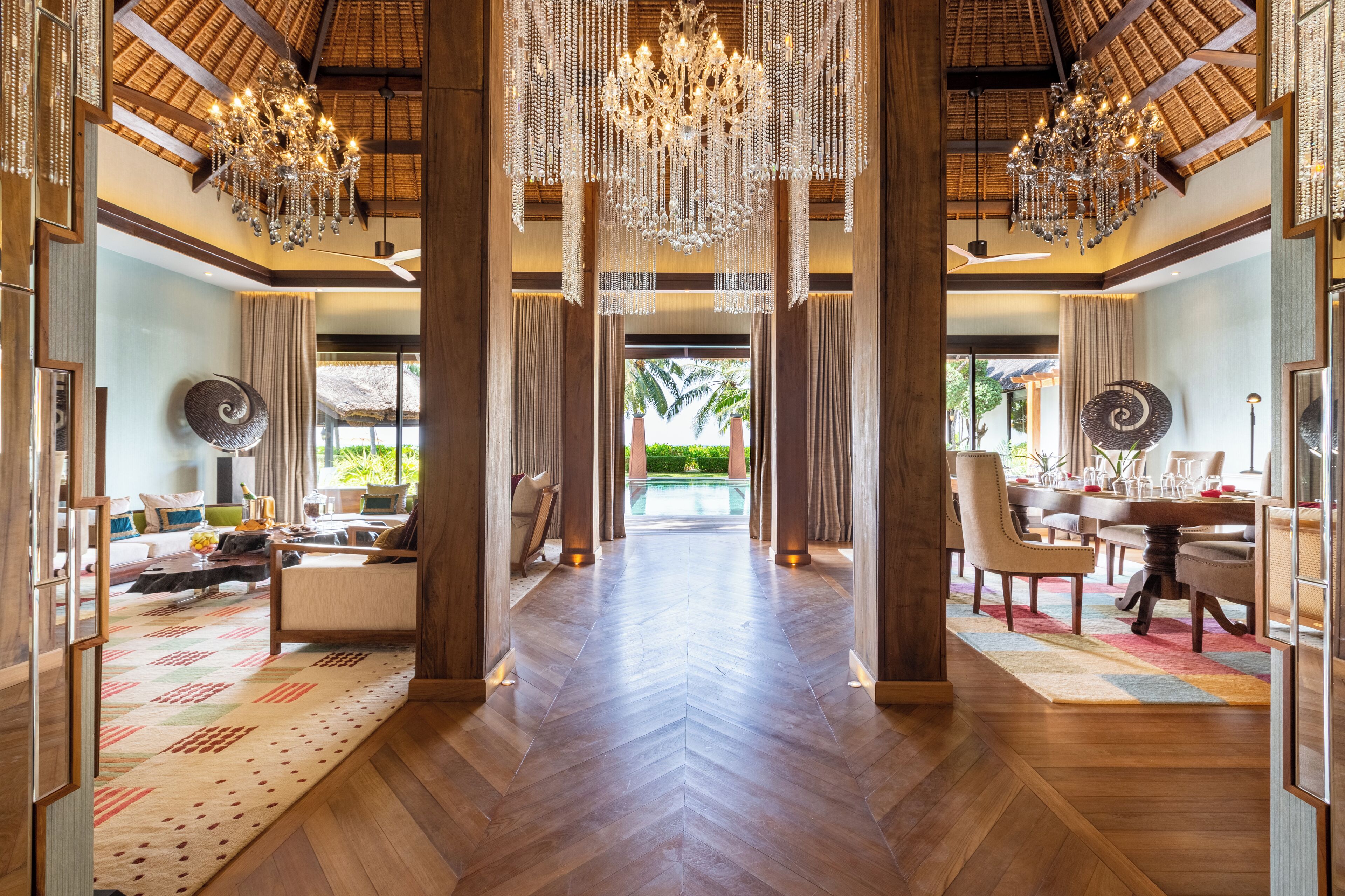 Signature Suite | Living area | 55-inch LCD TV with satellite channels, TV
