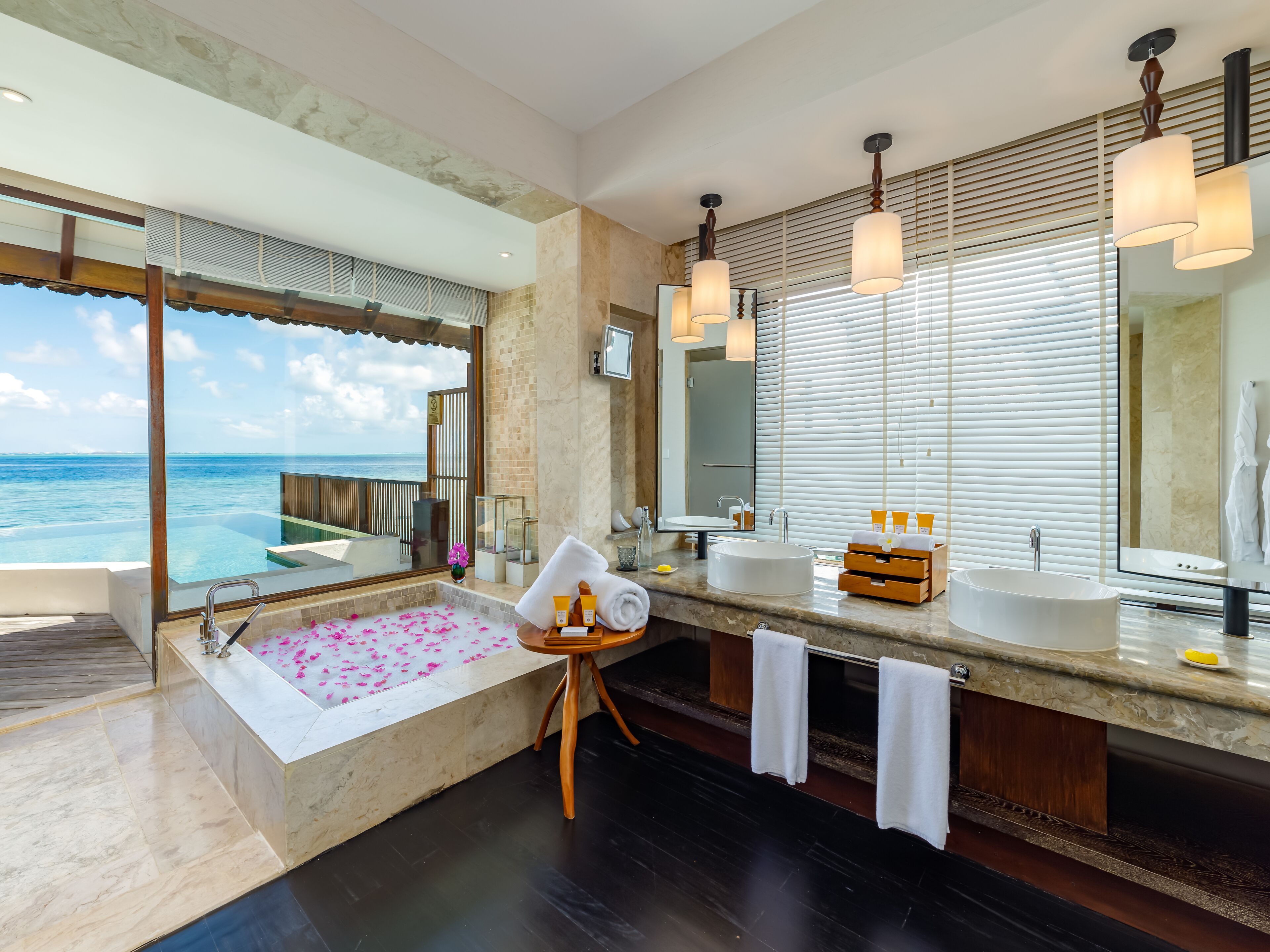 Ocean Suite with Private Pool | Bathroom | Separate tub and shower, deep soaking tub, rainfall showerhead