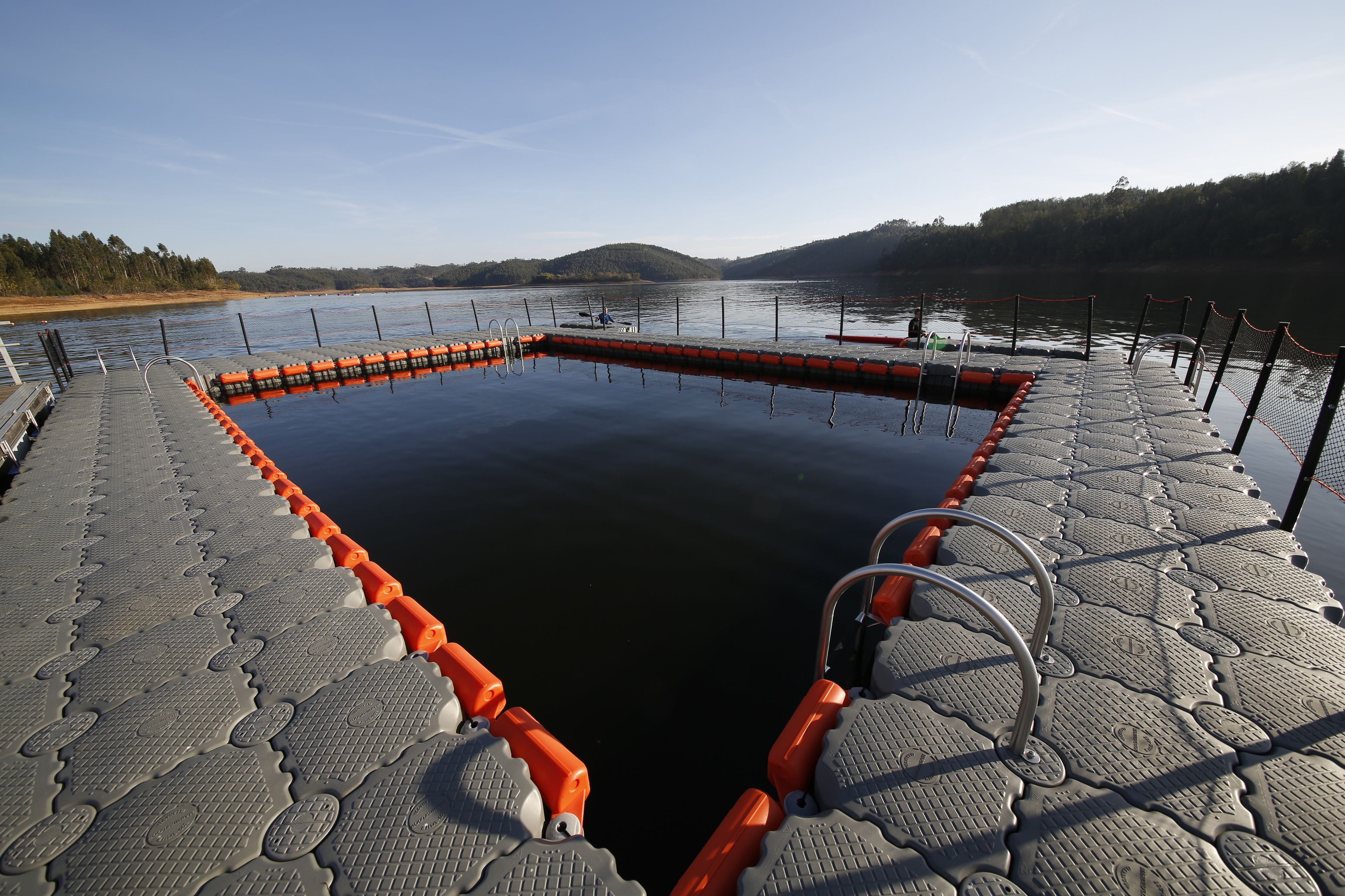 indoor pool, seasonal outdoor pool, pool umbrellas, pool loungers