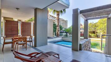 Superior Apartment, 1 Bedroom, Private Pool | Terrace/patio