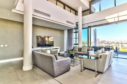 Superior Penthouse, 3 Bedrooms | Living area | 107-cm flat-screen TV with satellite channels, plasma TV, DVD player
