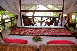 Egyptian cotton sheets, premium bedding, pillowtop beds, desk - Samburu Intrepids Tented Camp (Samburu)