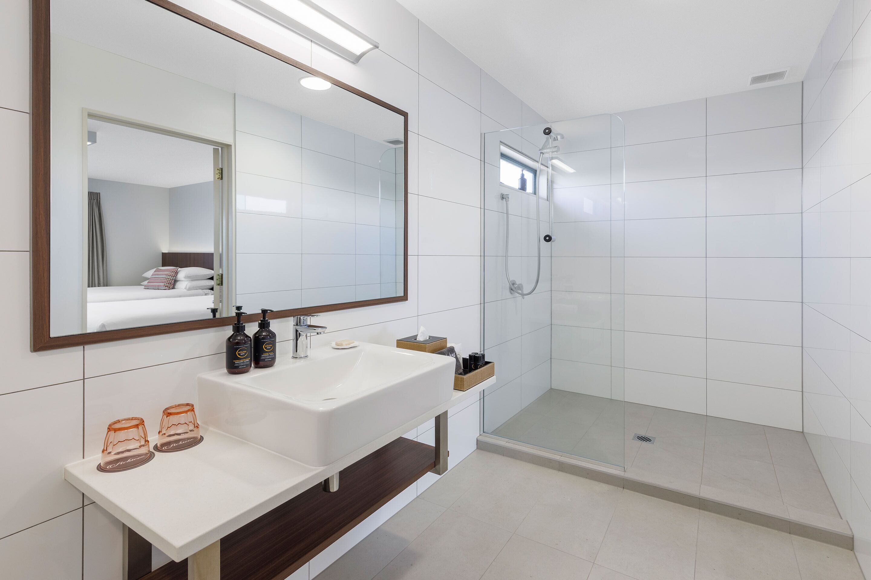 superior twin | bathroom | shower, free toiletries, hair dryer, bathrobes