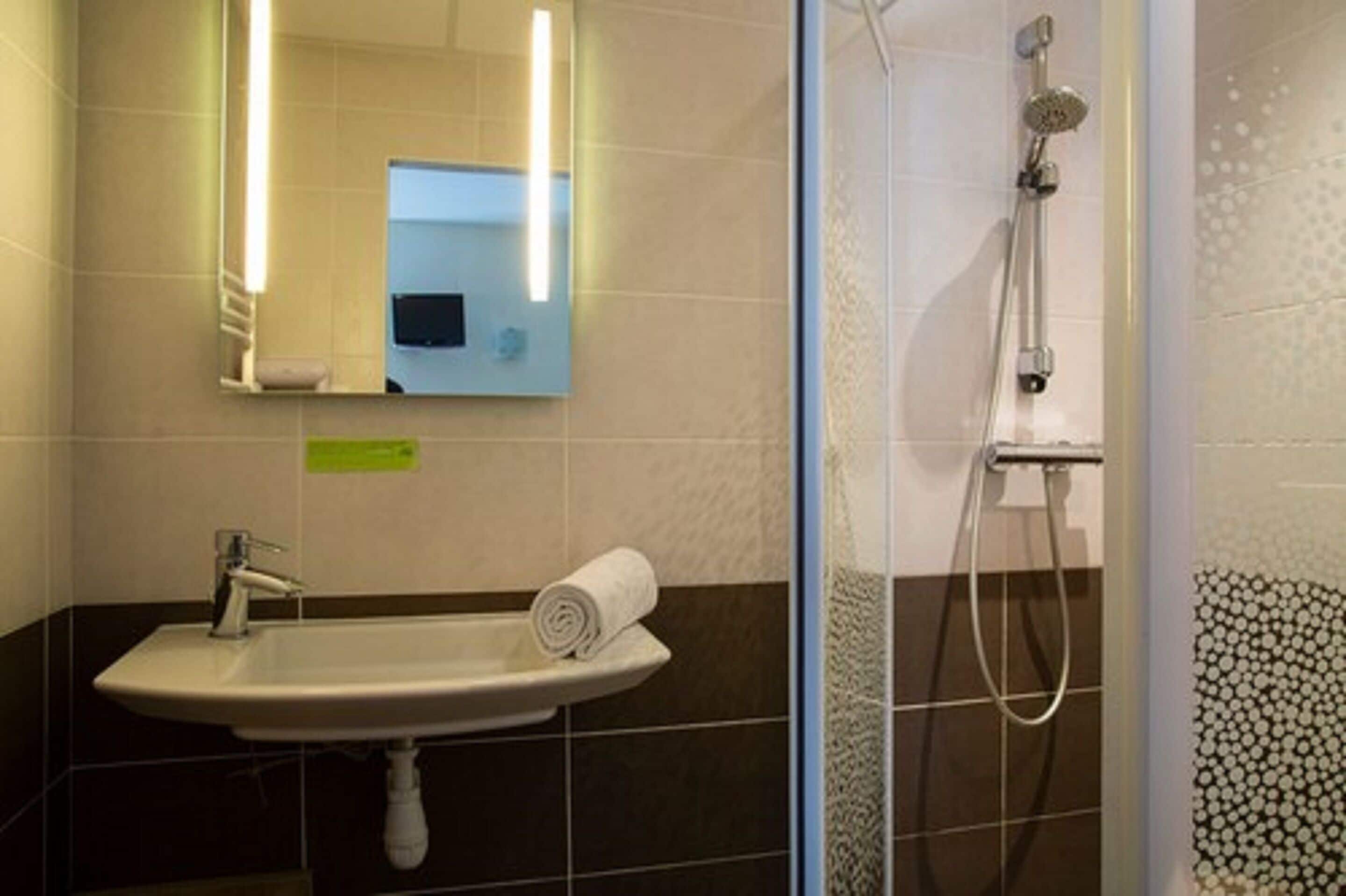 free toiletries, hair dryer, towels