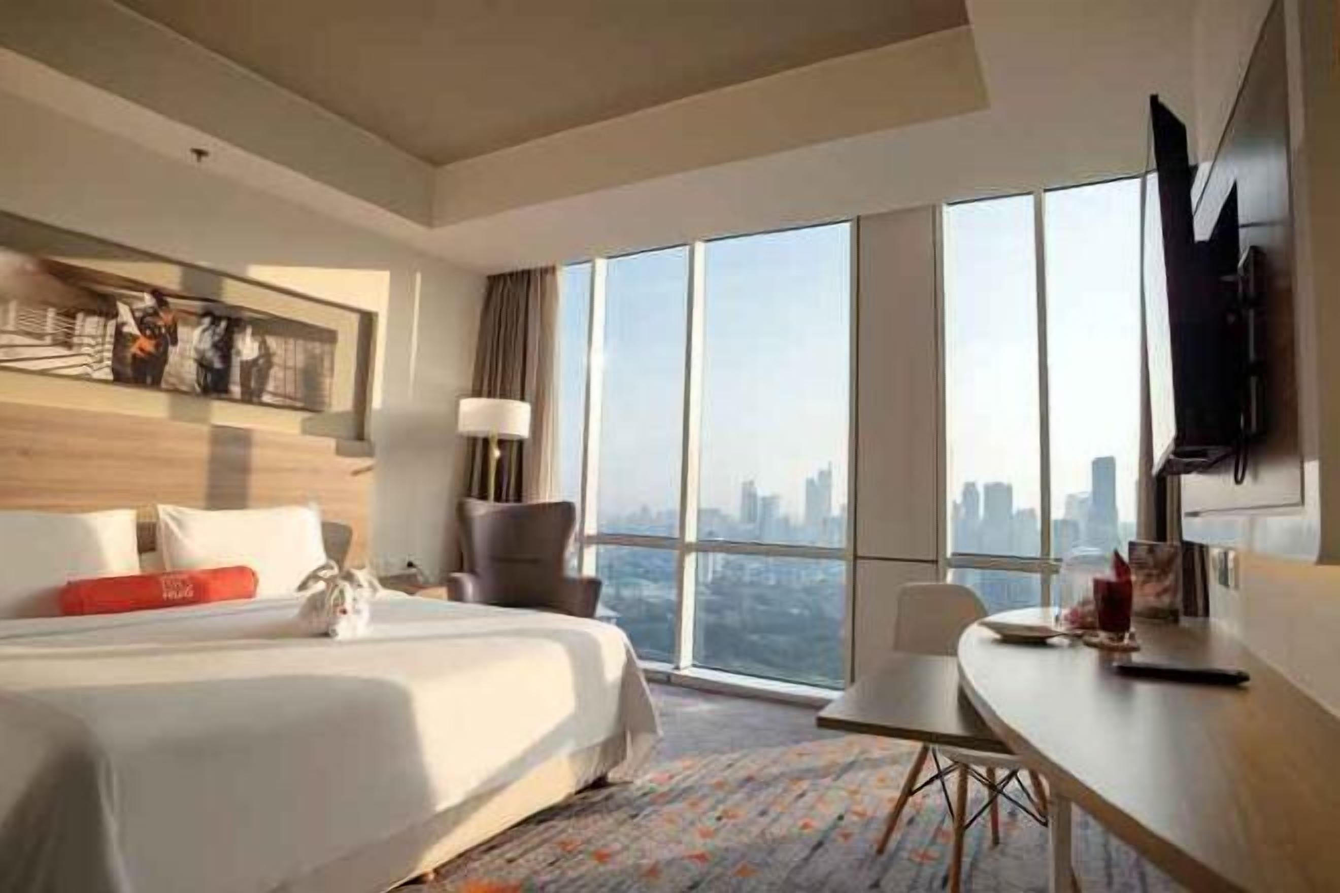 Minibar, in-room safe, desk, blackout curtains