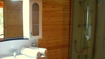 Family Bungalow, 2 Bedrooms, Terrace (with living room) | Bathroom | Hair dryer, slippers, bidet, towels