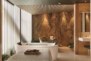 Couples treatment rooms, steam room, body treatments, hot stone massages