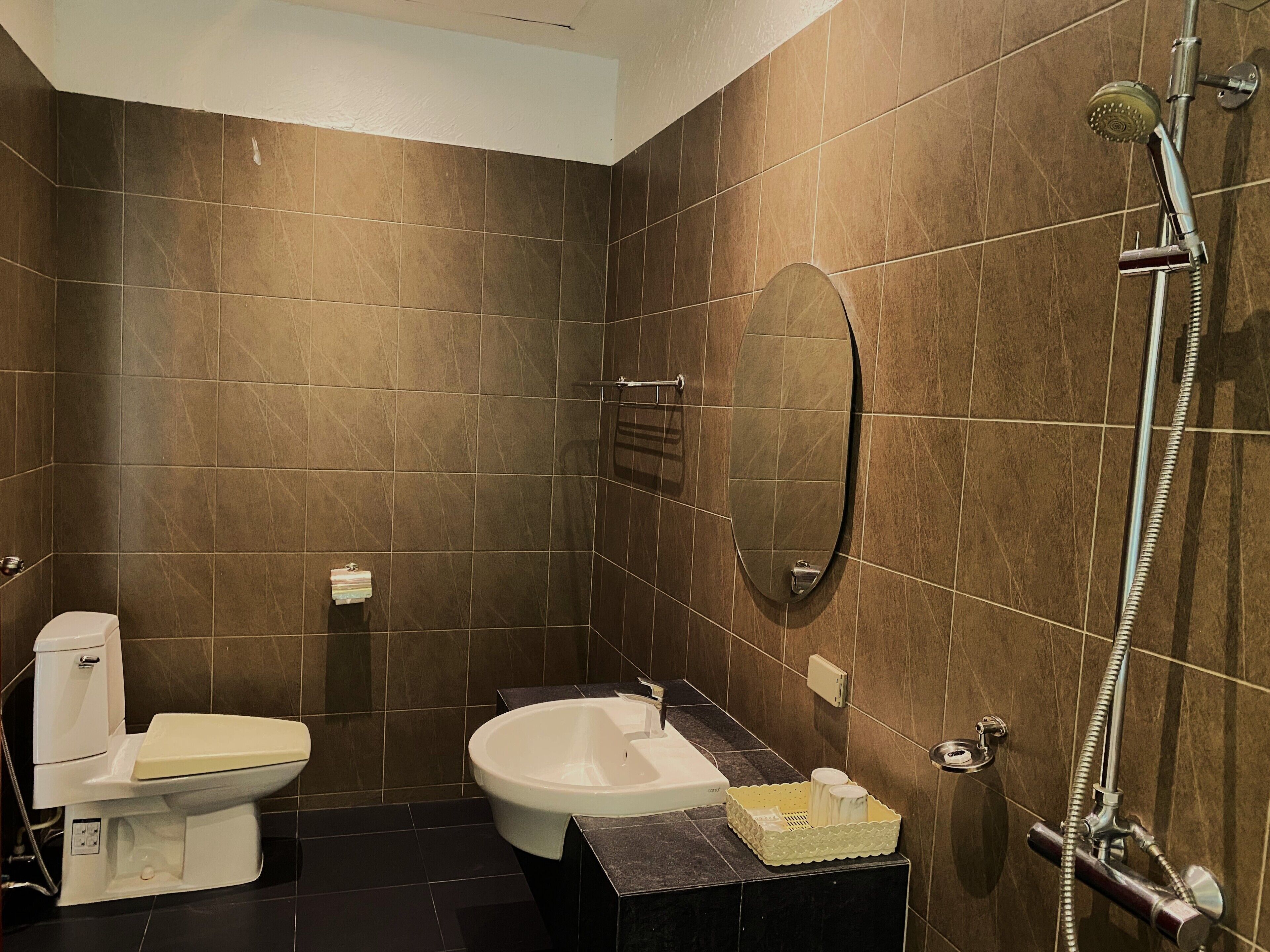 executive deluxe room with pool view | bathroom | separate bathtub and shower, rainfall showerhead, free toiletries