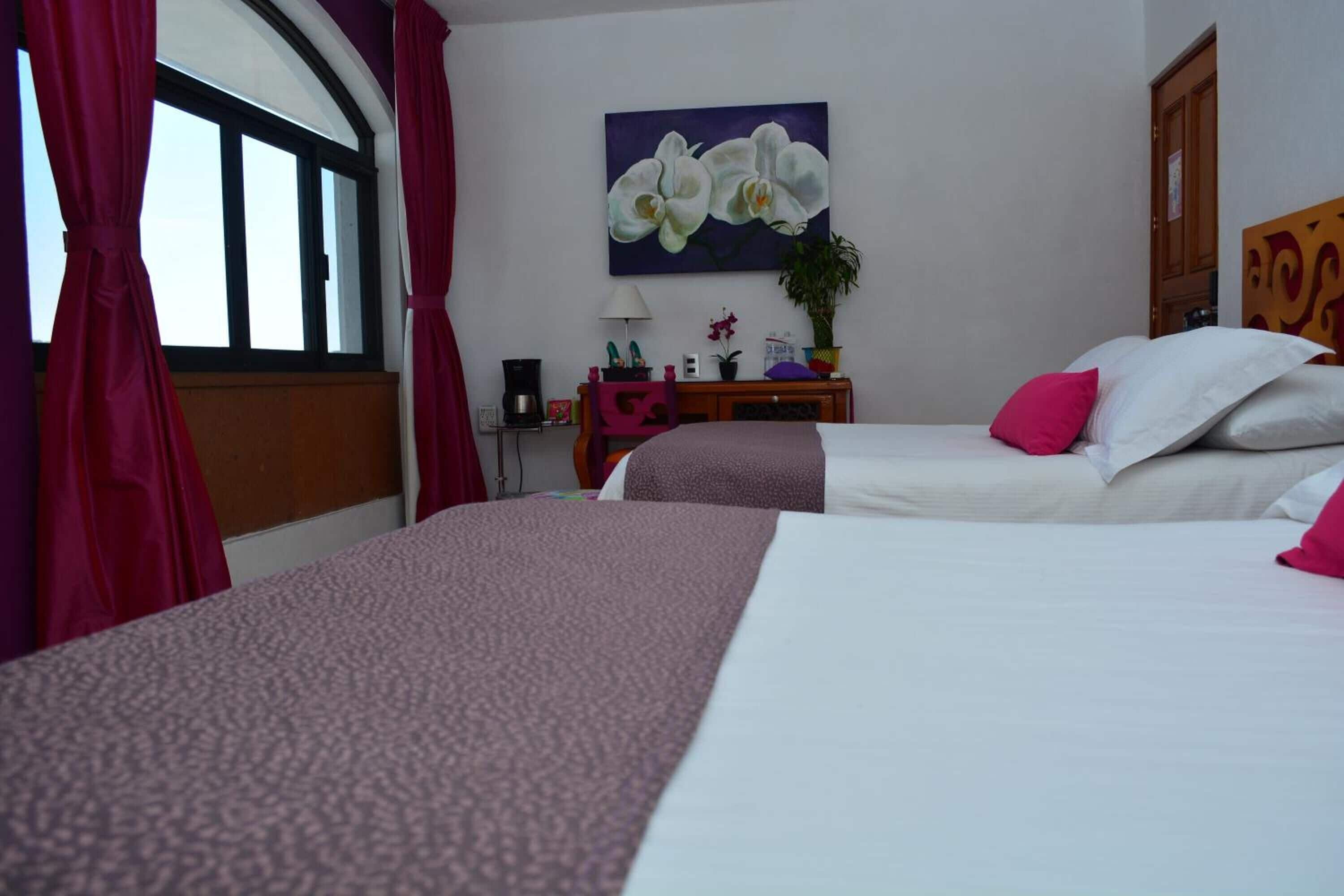 junior suite, 2 double beds | in-room safe, iron/ironing board, free wifi, bed sheets