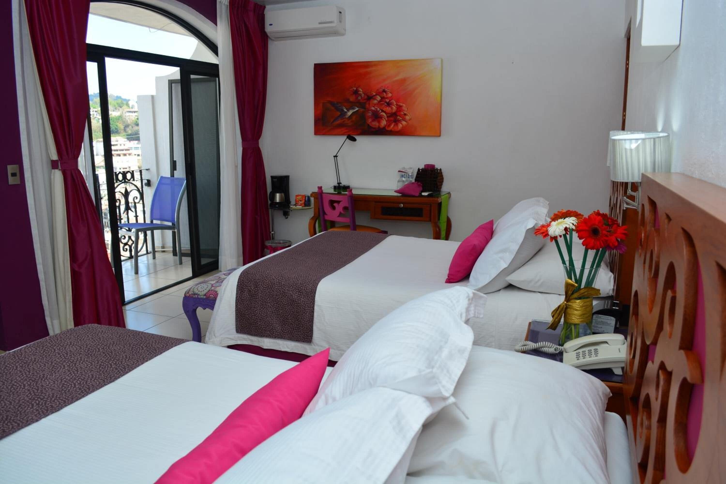 junior suite, 2 double beds | in-room safe, iron/ironing board, free wifi, bed sheets