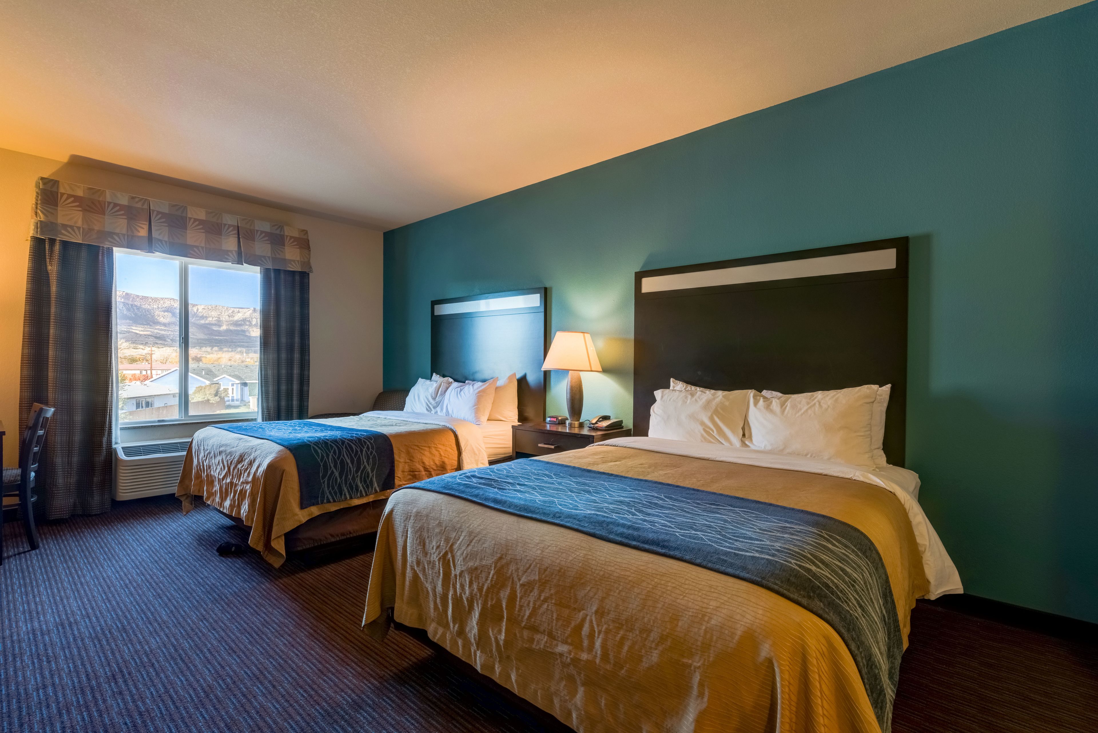 Pillow-top beds, in-room safe, desk, blackout curtains