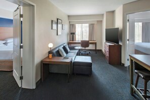 Suite, 2 Bedrooms | In-room safe, desk, laptop workspace, iron/ironing board