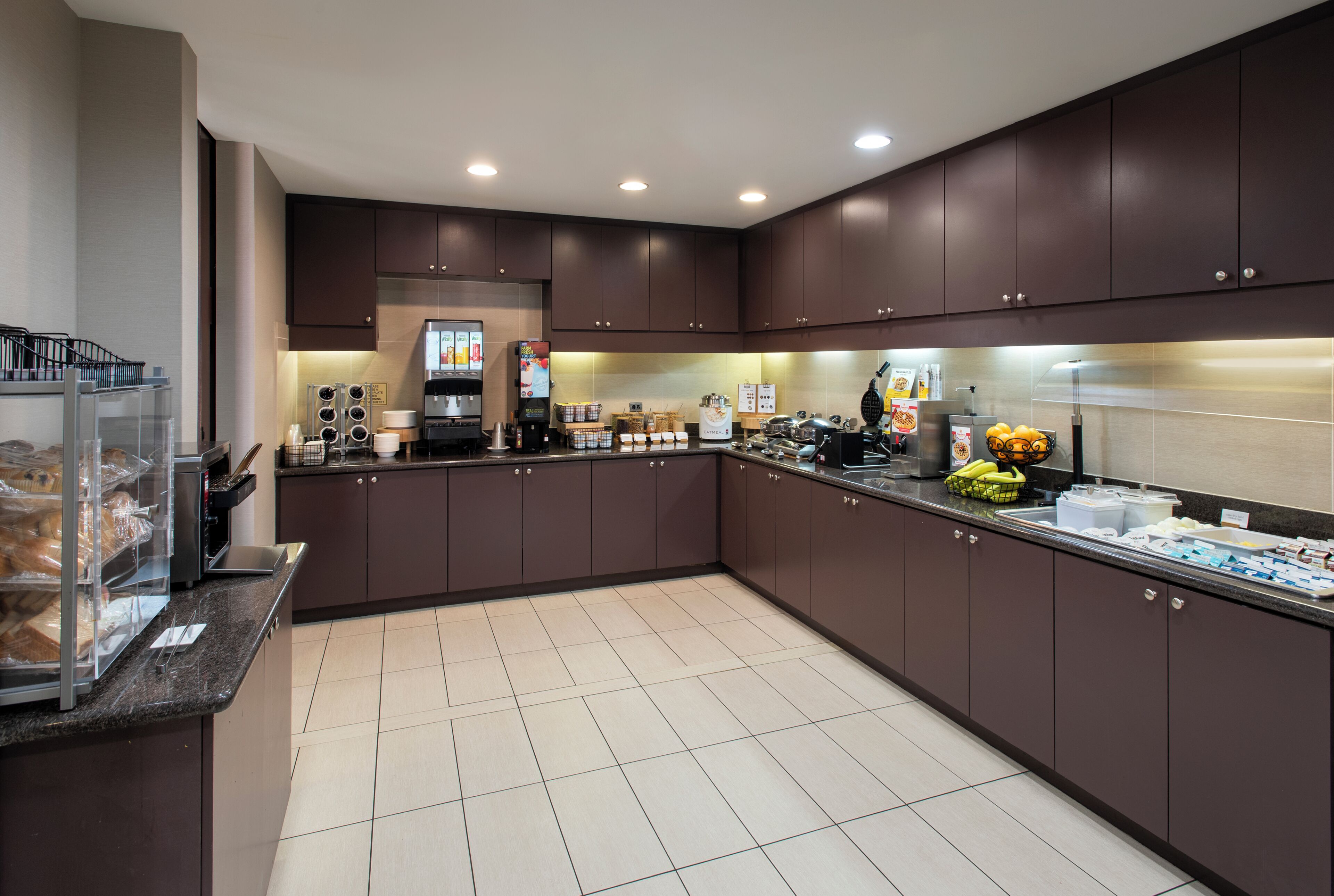 Free daily self-service breakfast 