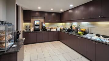 Free daily self-service breakfast