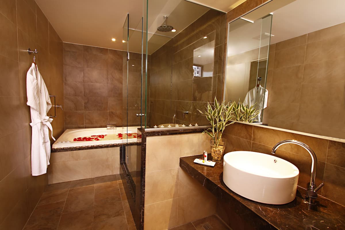 Ücretsiz banyo/kozmetik ürünleri, saç kurutma makinesi, bornoz, bide