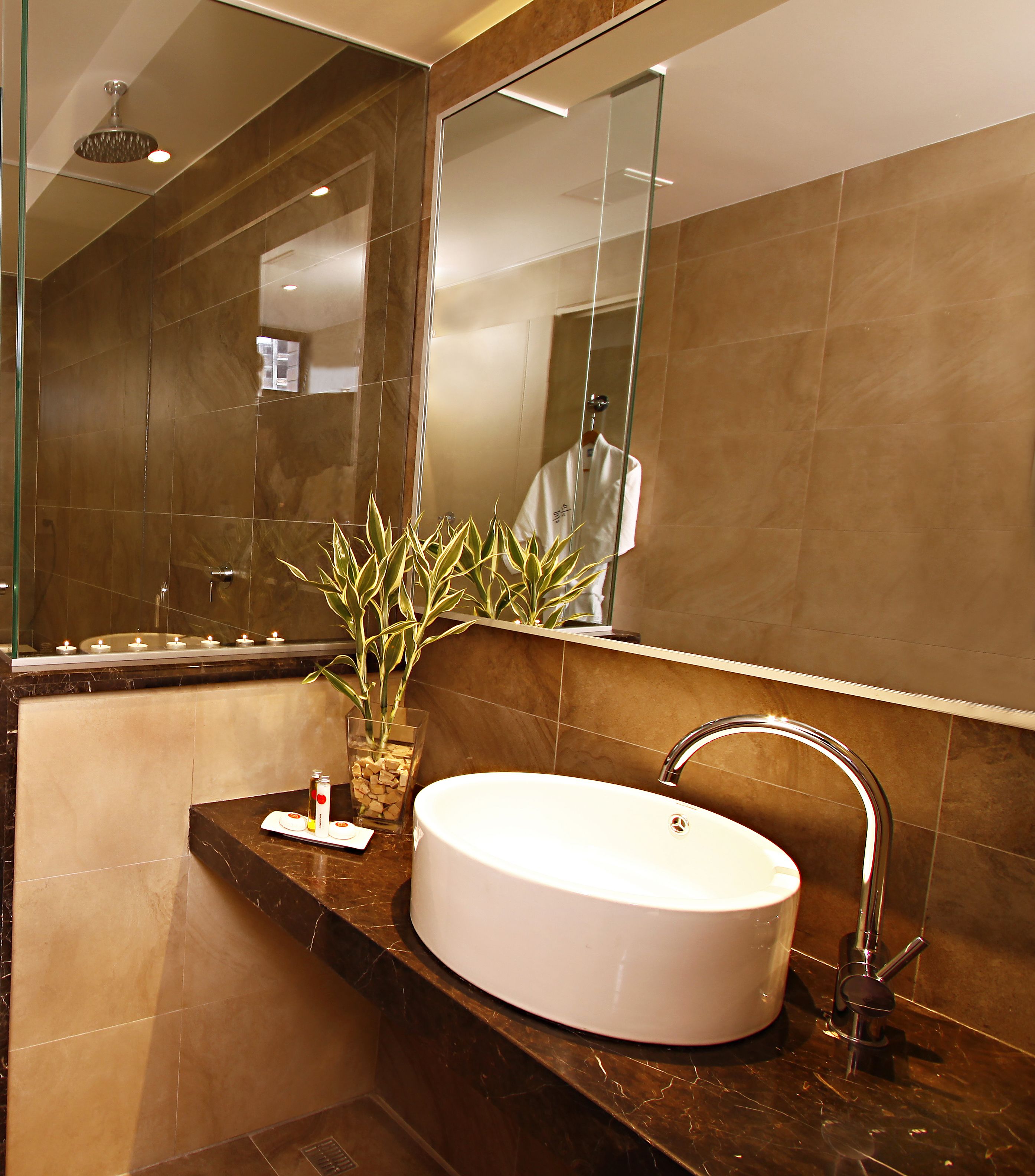 free toiletries, hair dryer, bathrobes, bidet