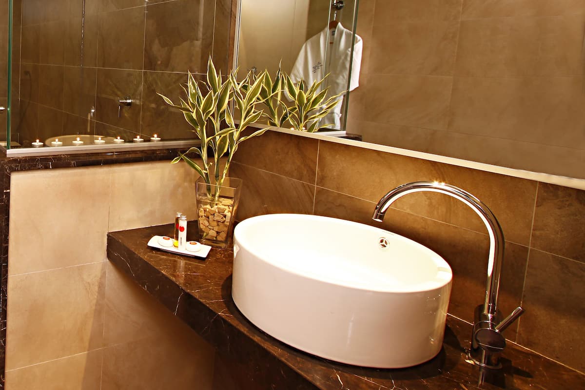 Ücretsiz banyo/kozmetik ürünleri, saç kurutma makinesi, bornoz, bide