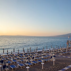 Private beach, beach bar
