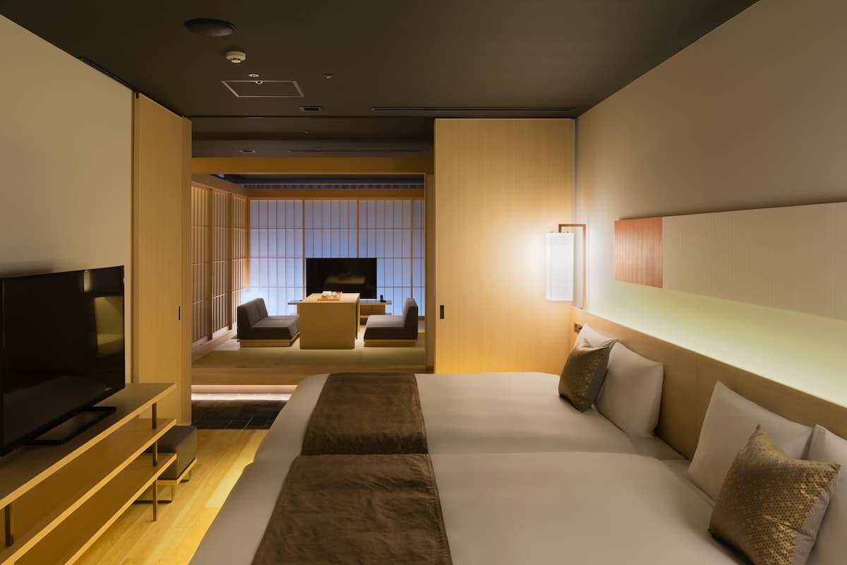 1 chambre, literie de qualité supérieure, couette en duvet d'oie