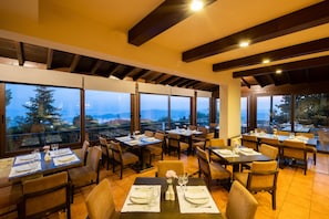 Breakfast, lunch, dinner served; Greek cuisine, garden views