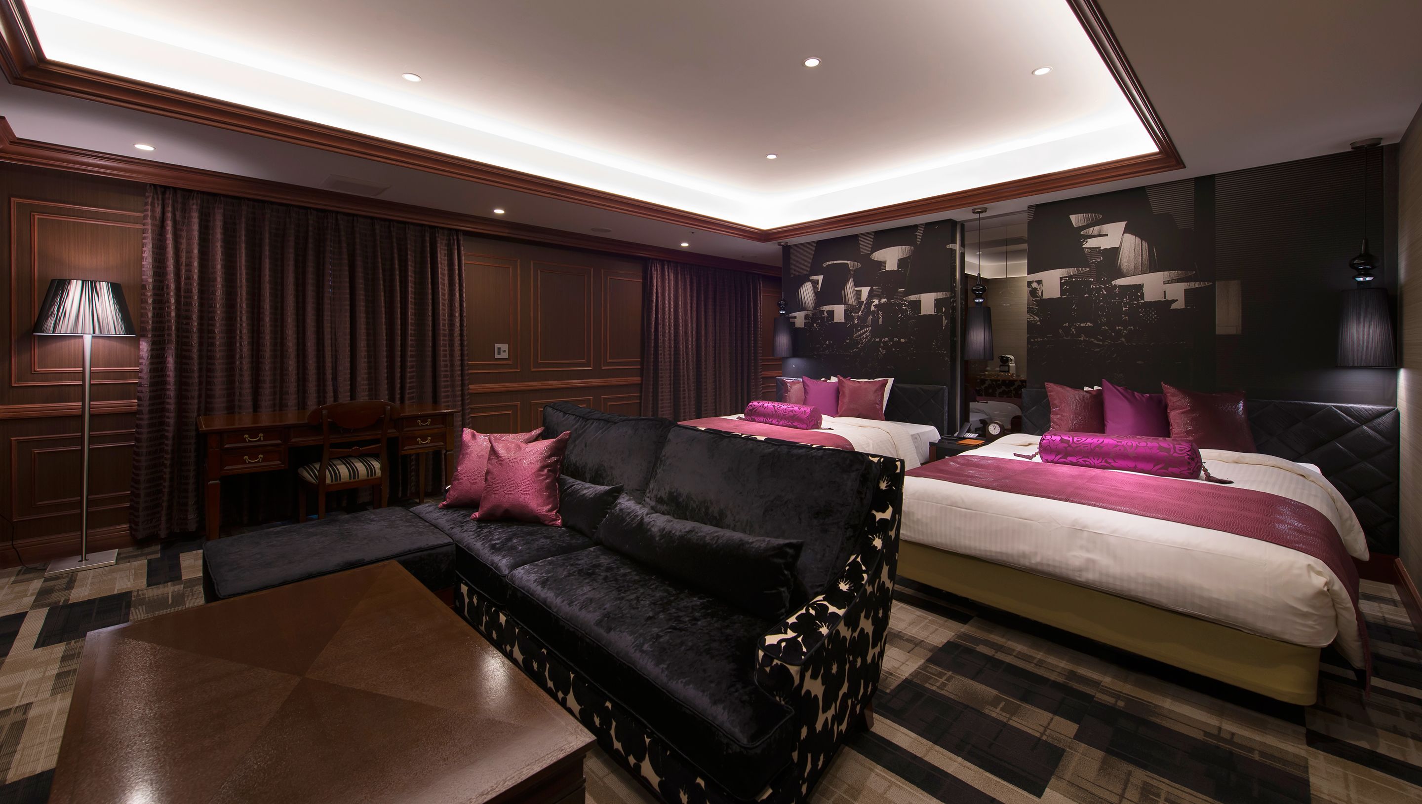 premium bedding, down duvets, individually furnished, desk