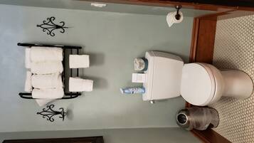 Free toiletries, hair dryer, towels, soap