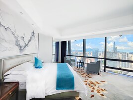 Memory foam beds, minibar, in-room safe, desk