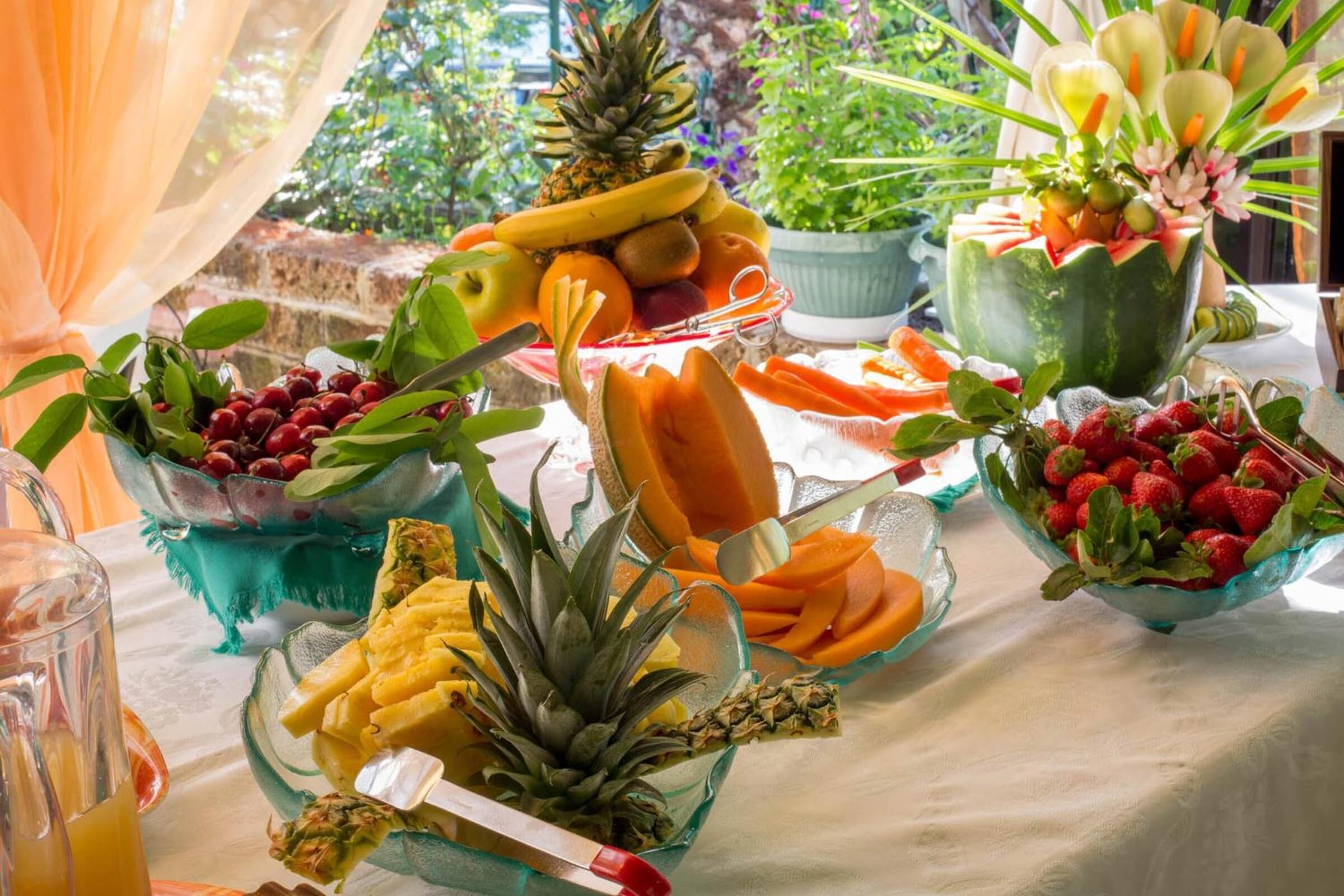 breakfast and dinner served, local cuisine