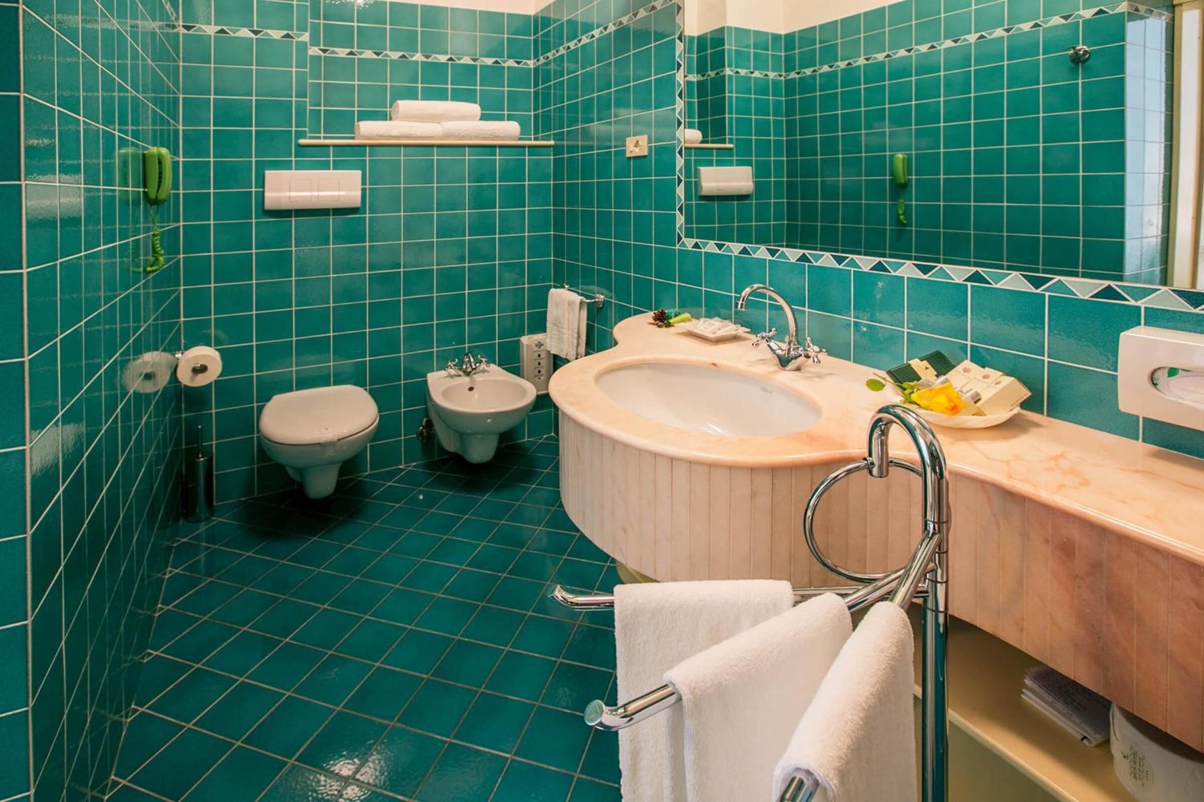 free toiletries, hair dryer, slippers, bidet