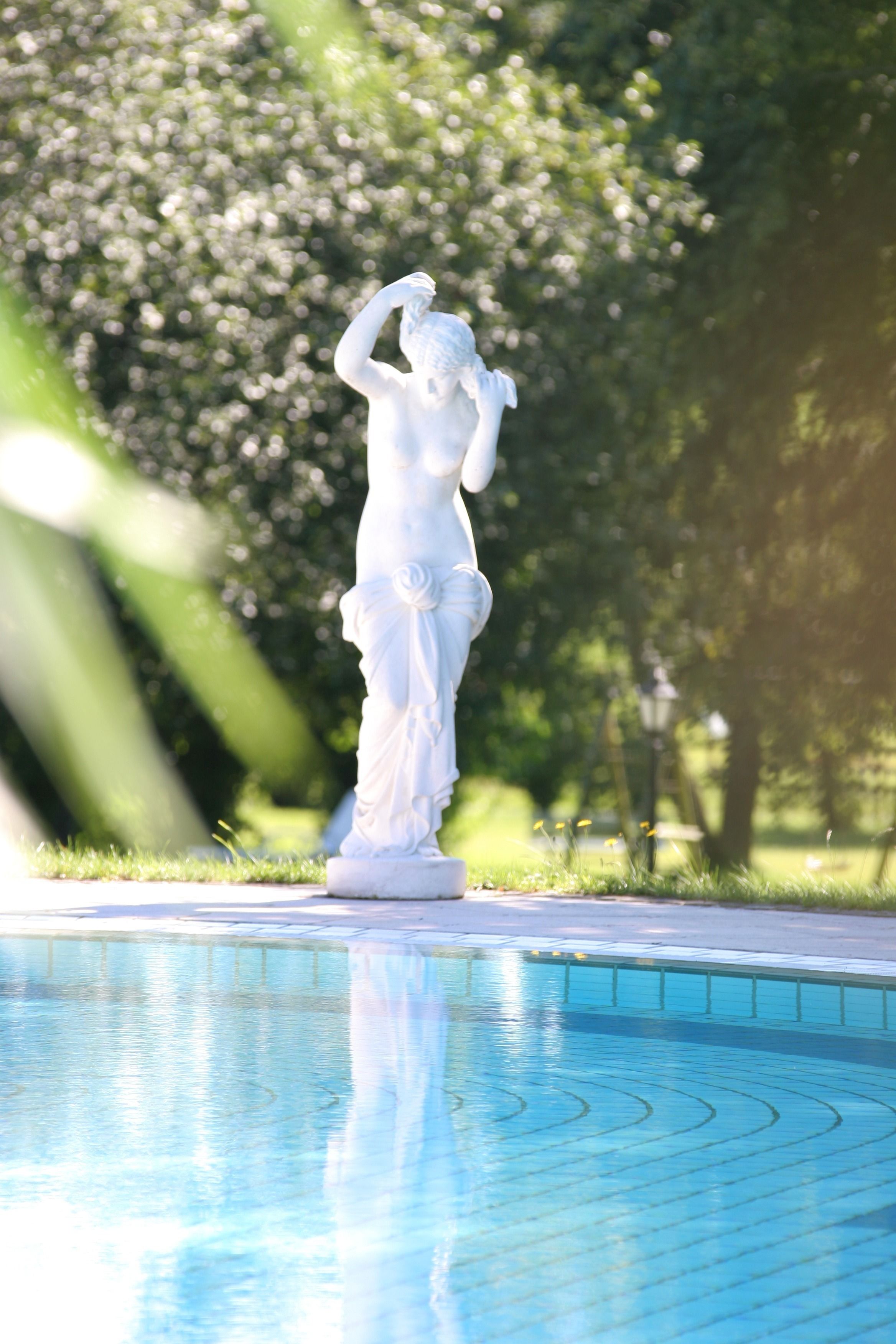 indoor pool, seasonal outdoor pool, pool loungers