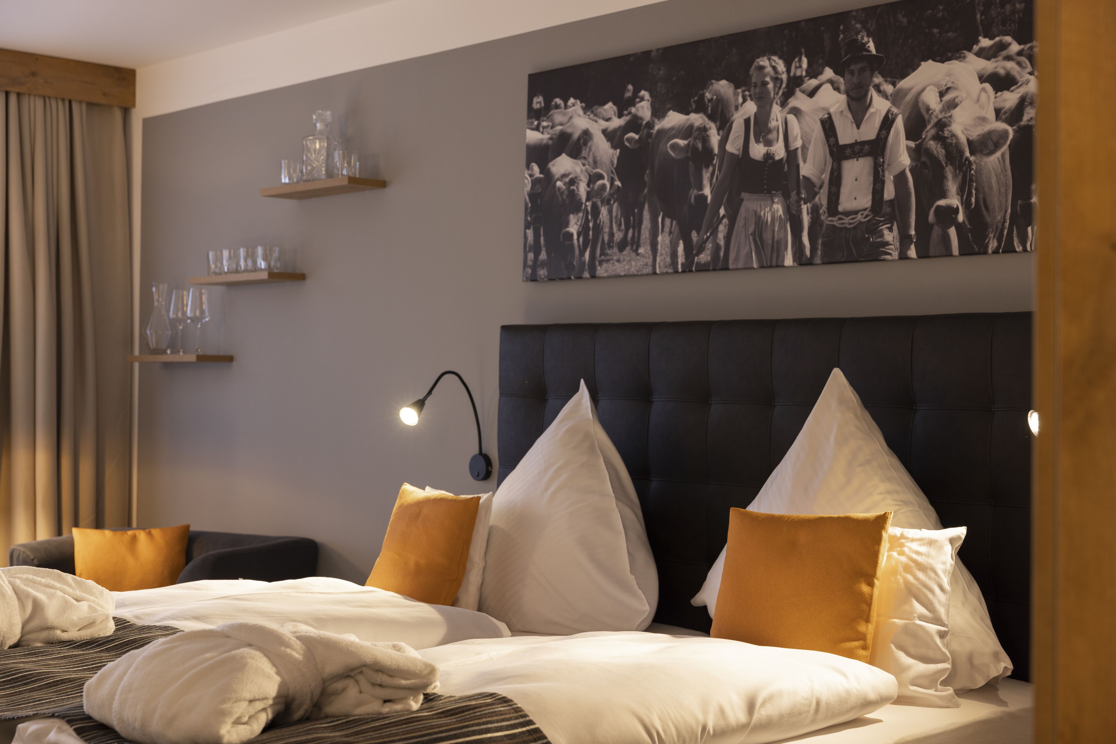 hypo-allergenic bedding, in-room safe, individually decorated