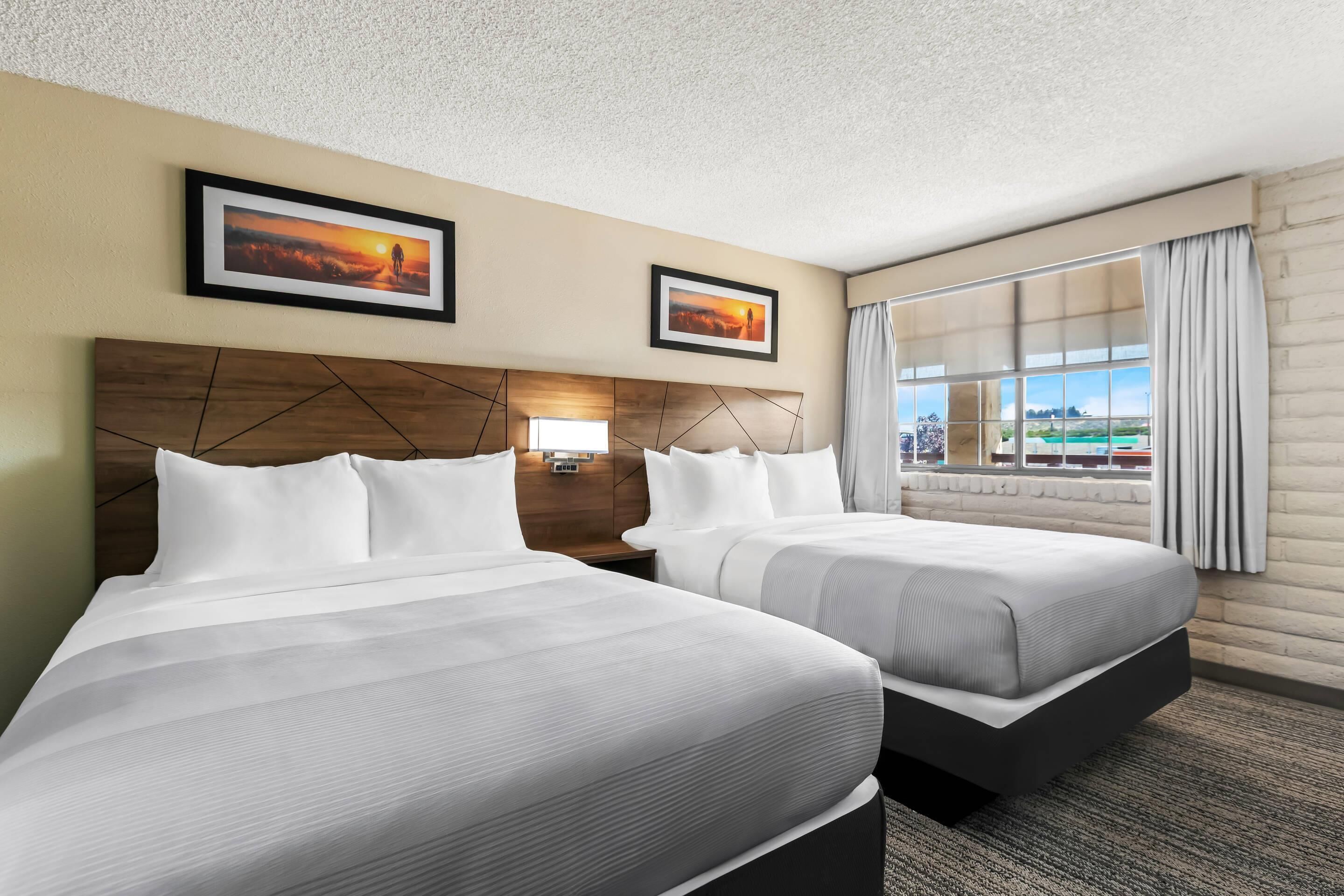 Standard Room, 2 Double Beds, Non Smoking | Premium bedding, desk, laptop workspace, blackout curtains