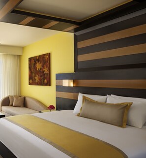 Frette Italian sheets, down comforters, pillowtop beds, minibar