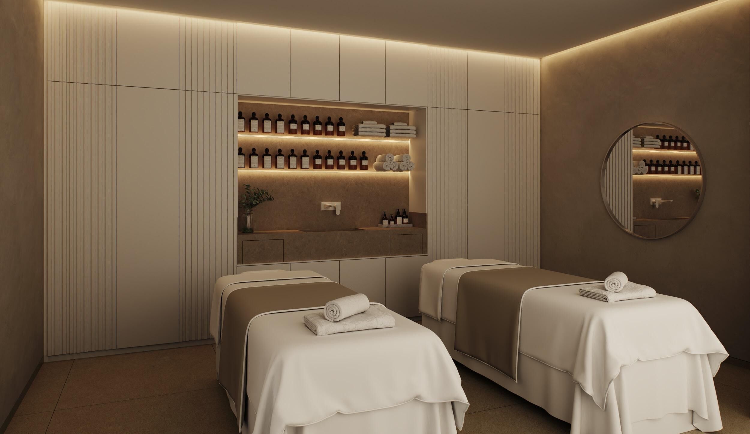 2 behandlingsrom og massasje