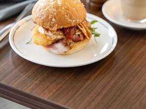 Daily cooked-to-order breakfast for a fee