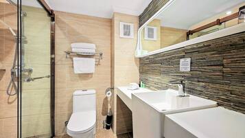 Free toiletries, hair dryer, towels, soap