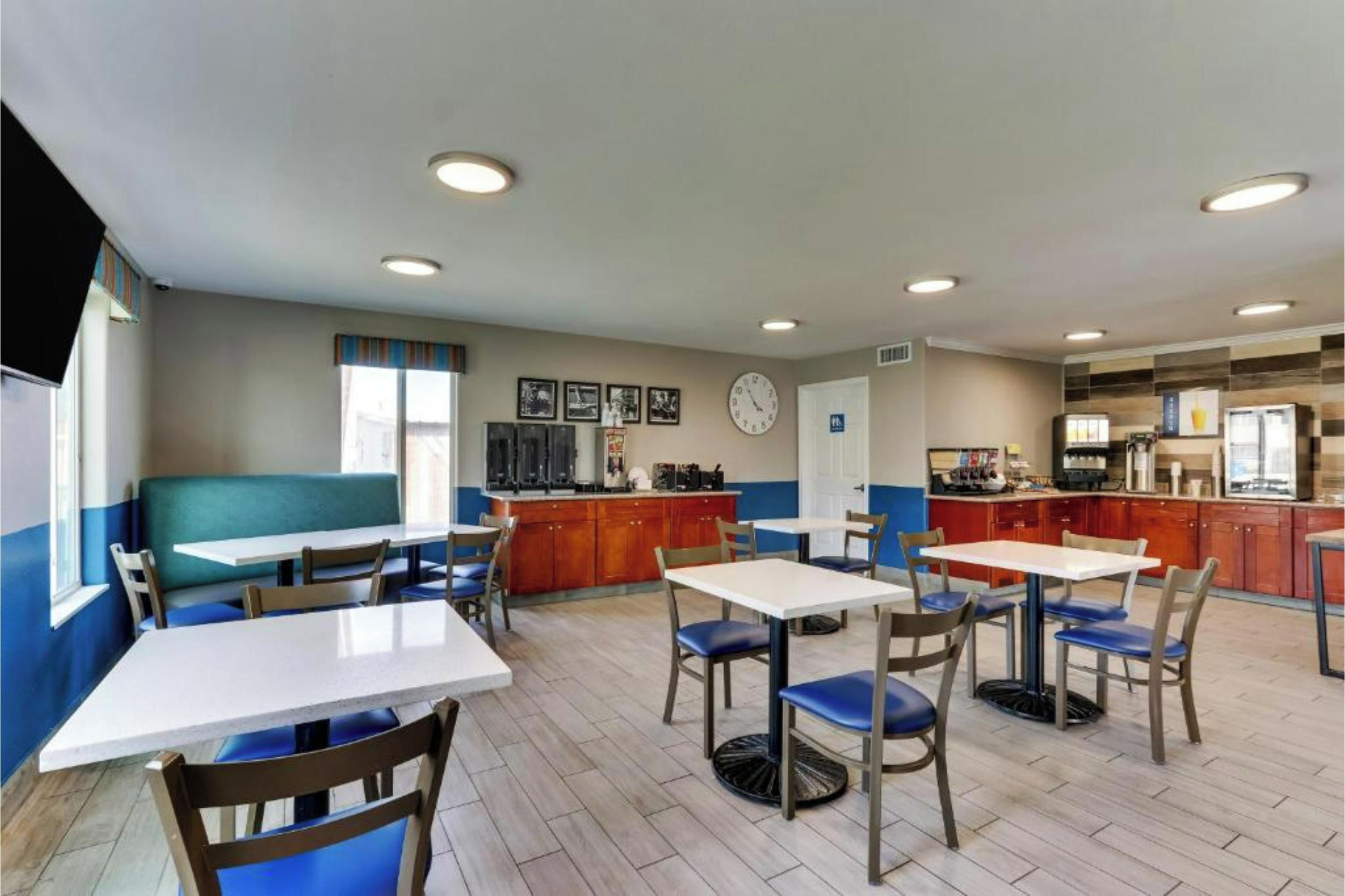 Free daily self-service breakfast 